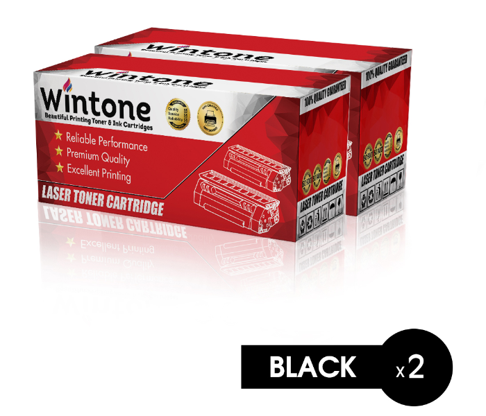 Wintone Pack of 2 MLT D104 Laser Toner Cartridge is Compatible for Samsung ML 1660 1665 1666 1670 1672 1674 1675 1678 1860 1865 SCX 3000 3200 3205 N Series W - Black - Zoom Image