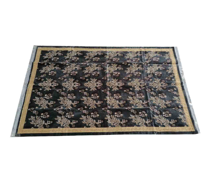 Modern Flowers and Leaf Pattern Style 3 Carpet - Black - Zoom Image