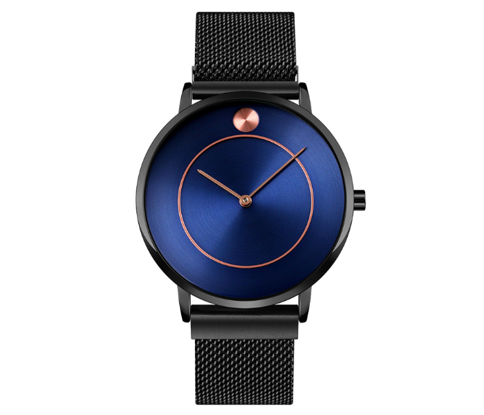 Skmei 9197 Simple Mesh Band Watch – Blue - Zoom Image