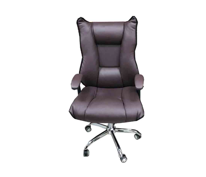 Executive Look Style 4 Office Chair with Wheel Frame - Brown - Zoom Image