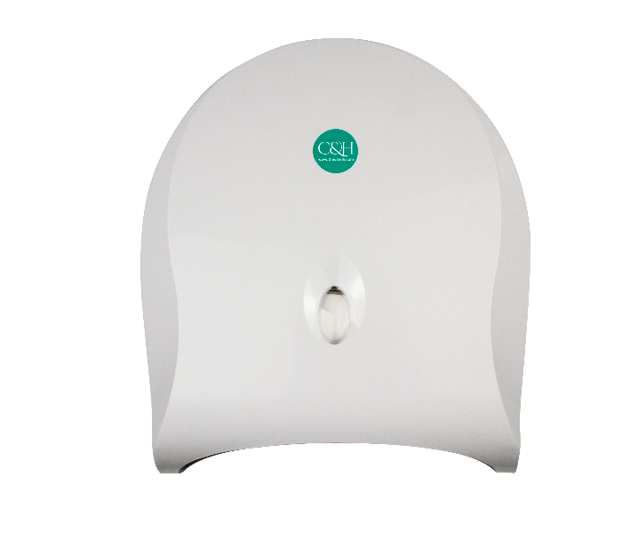 C & H CH0310801 Jumbo Toilet Tissue Roll Dispenser - White - Zoom Image