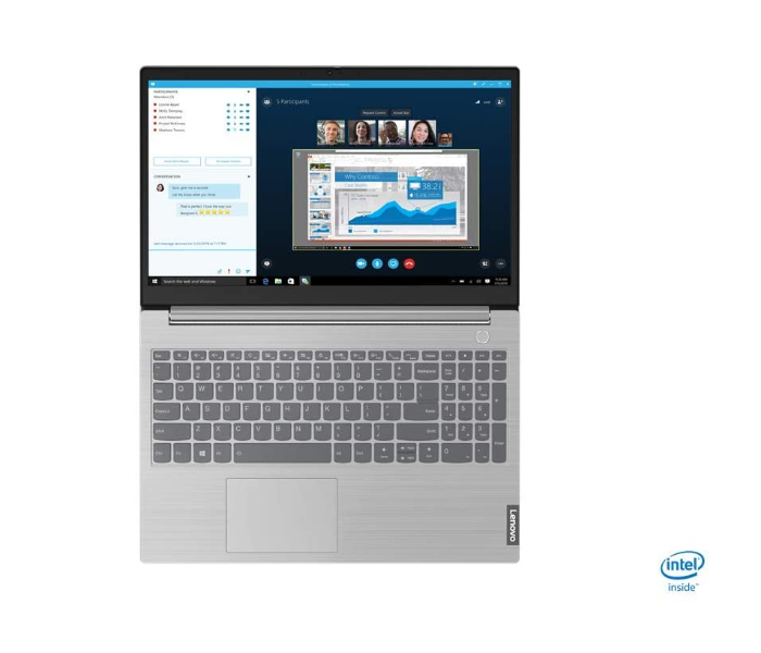 Lenovo ThinkBook 15 20SM00DMAK 15.6 Inch FHD Anti-glare Display Intel Core i5 - 1035G1 Processor 4GB DDR4 RAM 1TB HDD AMD Radeon 630 2GB GDDR5 Graphics English Keyboard DOS with Free Bag - Mineral Gre - Zoom Image 5