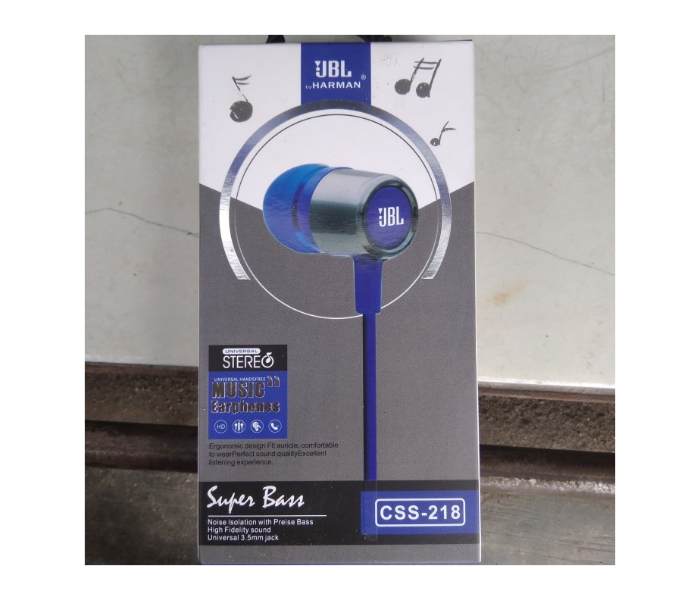 JBL Universal Hands Free Music Earphones - Blue - Zoom Image