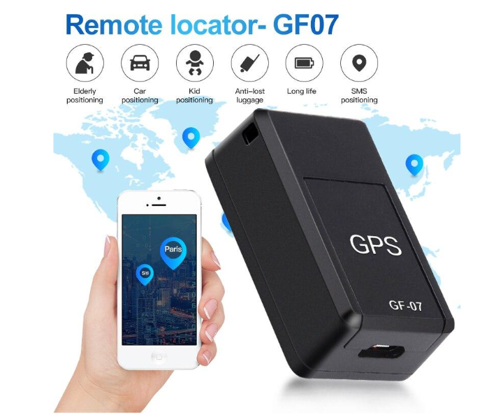 GF07 Mini Smart GPS Real-Time Tracking Locator Magnetic Personal Positioning Vehicle Positioning Anti-Lost Recording Locator Control Voice - Black - Zoom Image 1