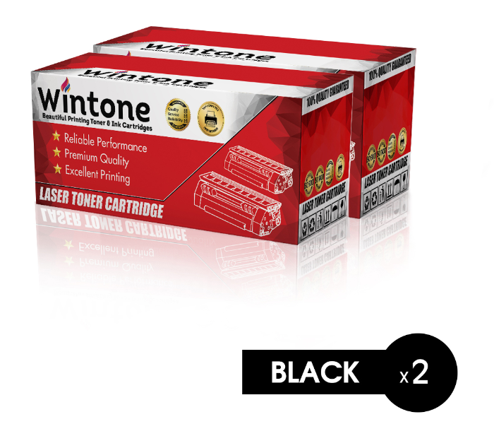 Wintone Pack of 2 MLT D101 Laser Toner Cartridge is Compatible for Samsung ML 2160 2161 2162 2164 2165 2168 SCX 3400 3401 3405 SF 760 P W F FW  - Black - Zoom Image