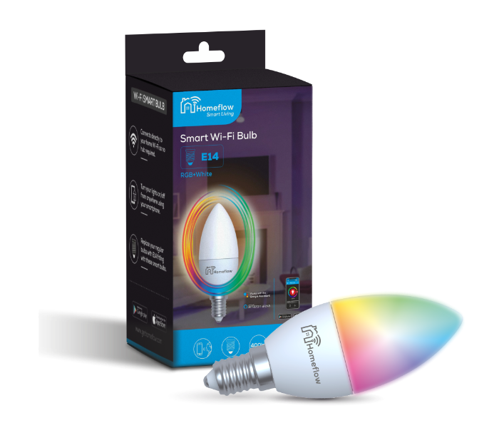 Homeflow Wi-Fi 5W E14 RGB Bulb - Zoom Image 1