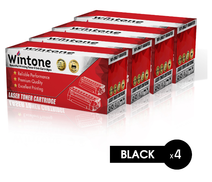 Wintone Set of 4 Pack CF287A 87A Laser Toner Cartridge is Compatible for HP LaserJet Enterprise Pro M MFP 527 506 520 527 501 C DN DH N X Series - Black - Zoom Image