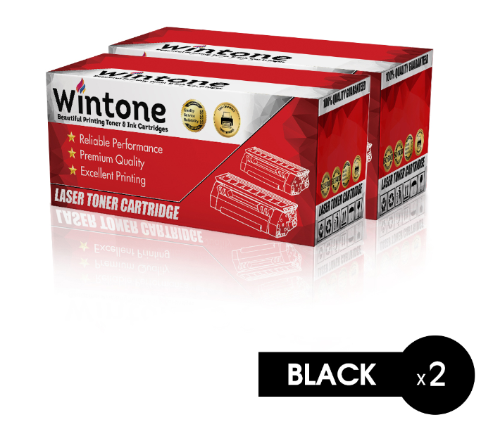 Wintone Set of 2 Pack CRG325 725 85A Laser Toner Cartridge is Compatible for Canon & HP M P i-SENSYS LBP MF - Black - Zoom Image