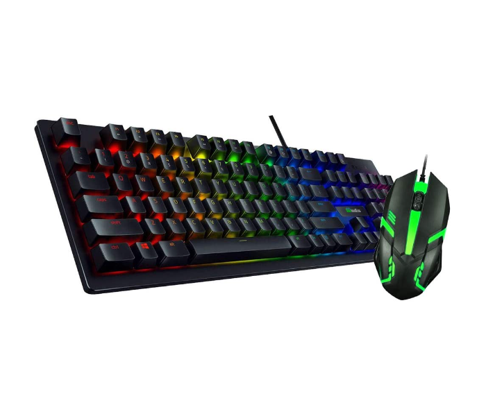 Iends IE-KM695 Gaming Keyboard and Mouse Combo - Black - Zoom Image 1