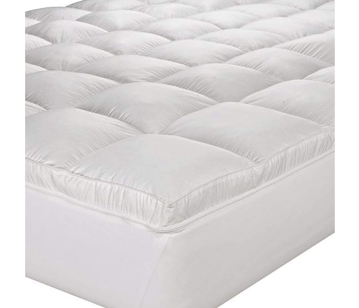 Classic 200x205cm King Size Hotel Mattress Topper - White - Zoom Image