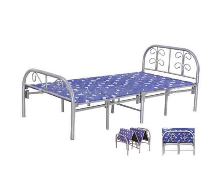 Classic Single Folding Bed - Blue - Zoom Image