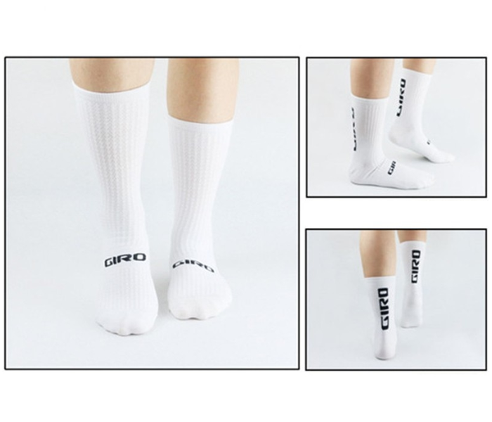 Cycling Socks Giro Design - White - Zoom Image 1