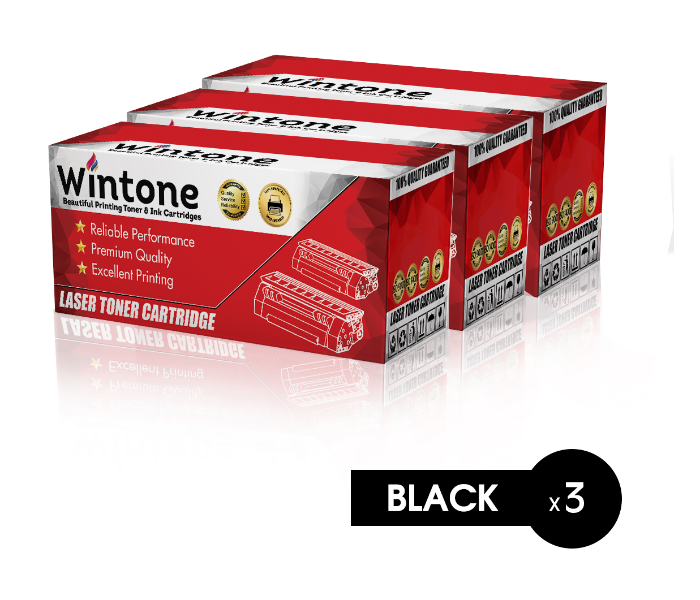 Wintone Pack of 3 X3020 X3025 Laser Toner Cartridge is Compatible for Xerox 3020 3025 - Black - Zoom Image