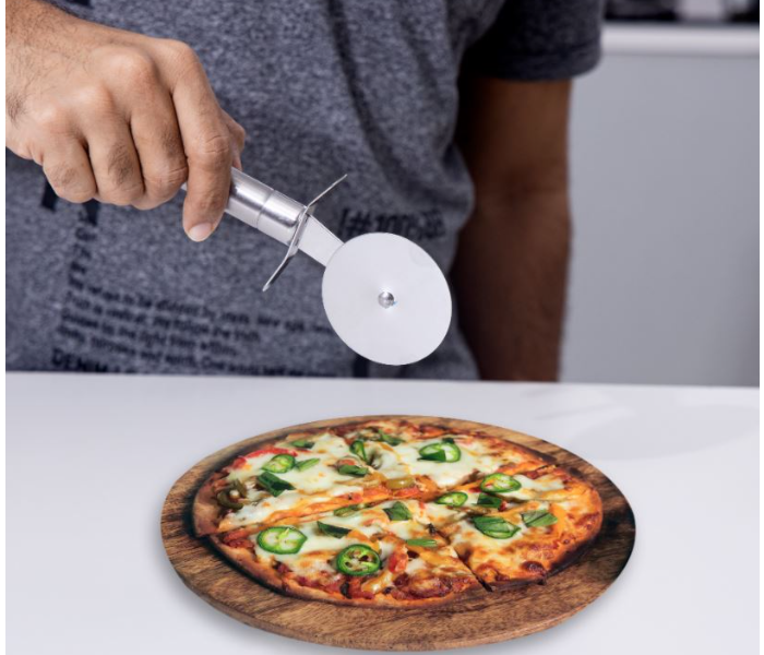 Royalford RF9853 Stainless Steel Pizza Cutter - Silver - Zoom Image 3