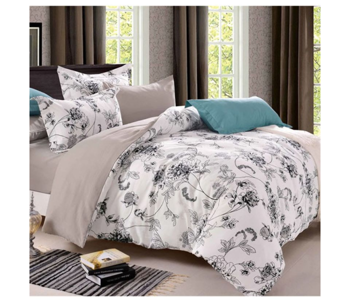 Weisdin 3 Piece Cotton King Size Bedding Set - Black and White - Zoom Image