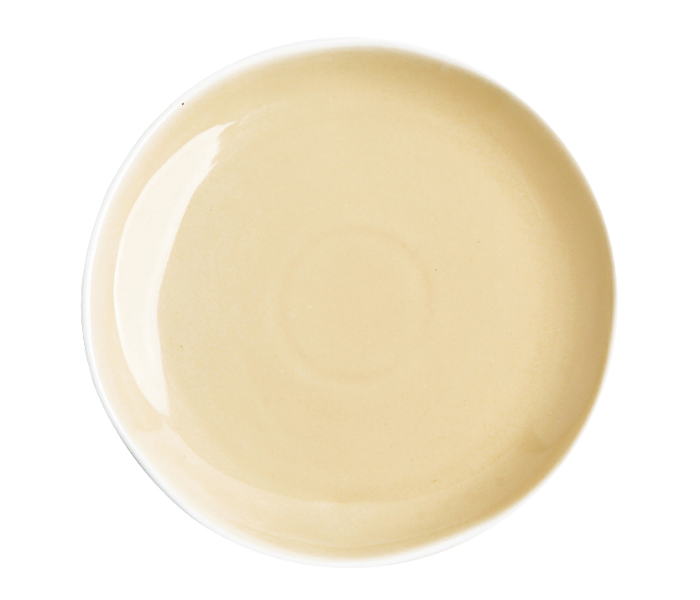 Shuer XY10170 8 inch White Edge Ceramic Deformation Plate - Beige - Zoom Image