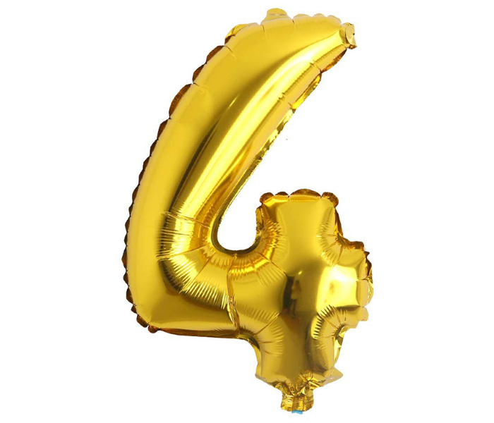 40 Inch Folio Number 4 Digit Helium Birthday Party Balloons - Gold - Zoom Image