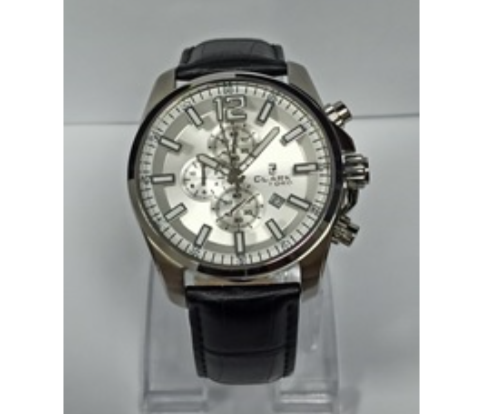 Clark Ford CW49052M Speed Leather For Men - Black and Silver - Zoom Image