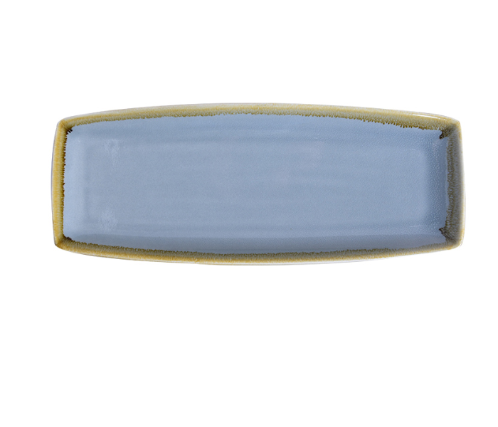 Shuer XY10187 14.5 inch Ceramic Rectangular Plate - Sky Blue - Zoom Image