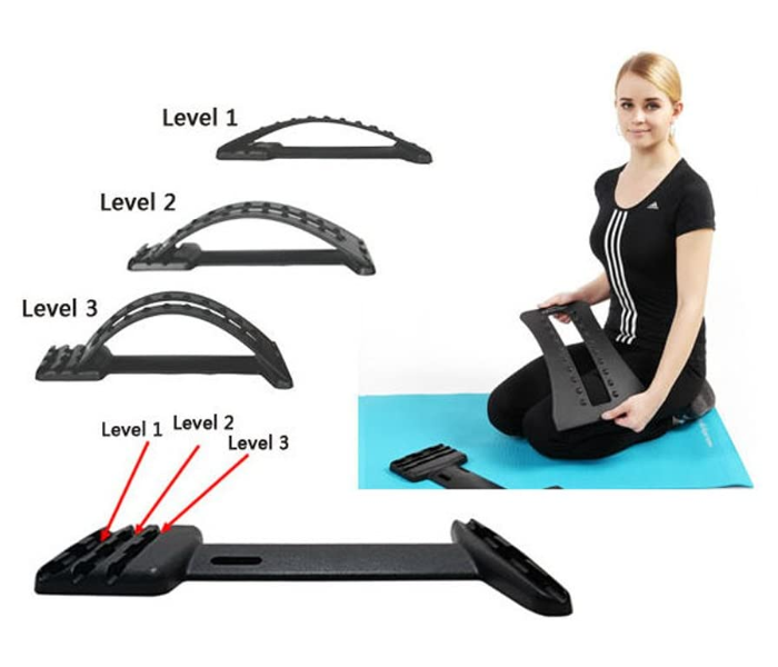 Magic Back Support Stretcher Lumbar Device - Black - Zoom Image 3