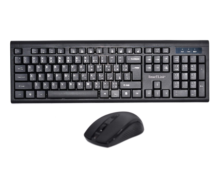 SmartLink SL724KBW Wireless Keyboard and Mouse Combo - Black - Zoom Image 1