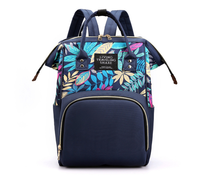 Kidle 8810 Printed Backpack Large Capacity Diaper Bag - Dark Blue - Zoom Image 1