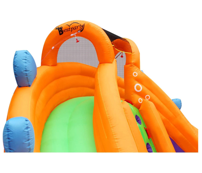 Amaraami ABSP 012 Slide Bounce House Inflatable Jumper Dinosaur with Slide and Pool – Orange - Zoom Image 6