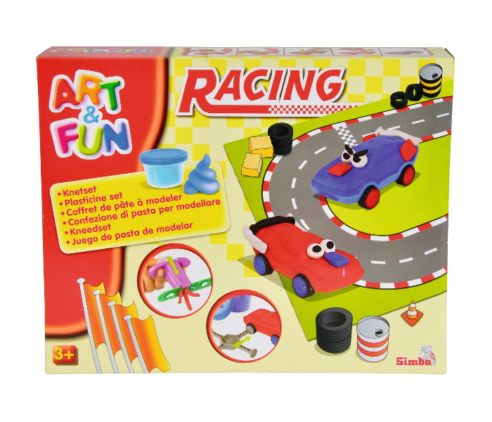 Simba 106322370 Art and Fun Dough Set Racing - Zoom Image 2