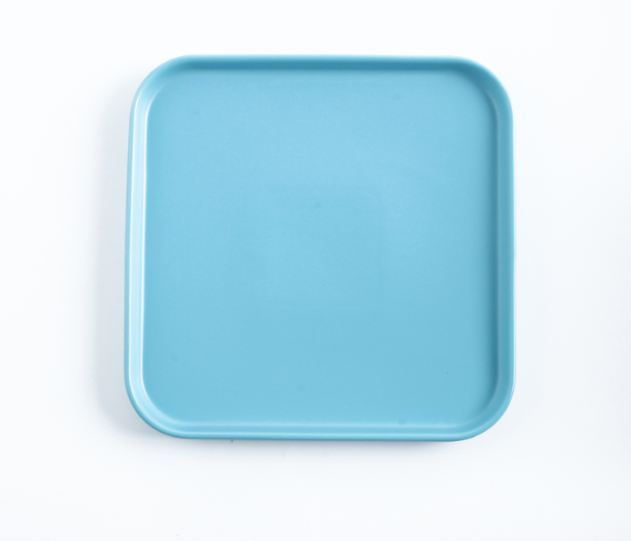 Shuer LJX10071 10 inch Ceramic Square Pizza Plate - Sky Blue - Zoom Image