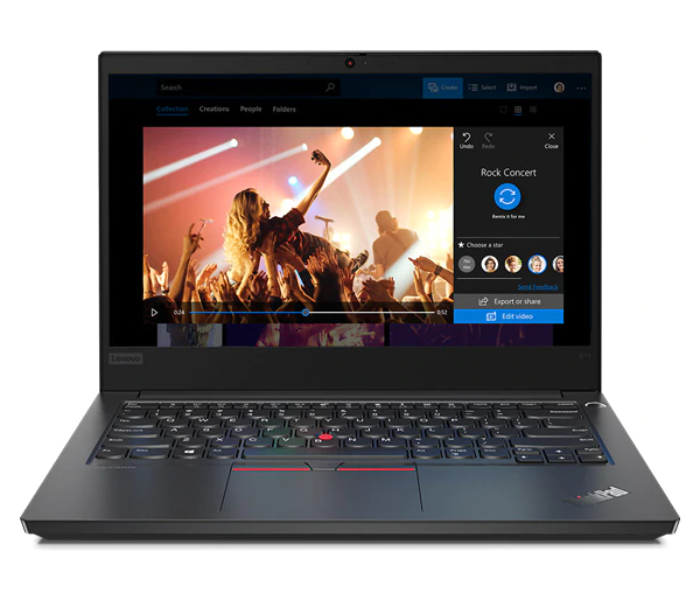 Lenovo ThinkPad E14 20RA000BAD 14 Inch FHD Intel Core i5-10210U Processor 8GB RAM 512GB SSD Intel HD Graphics Win10 Pro KYB Arabic - Black - Zoom Image 3