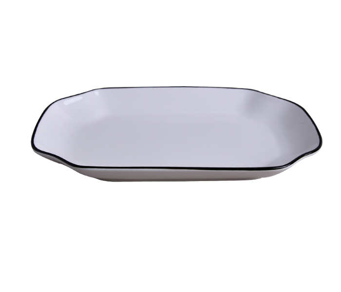 Generic MZ10001 10 inch Angled Fish Dish - White - Zoom Image