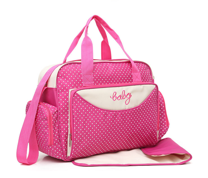 Kidle 3019D Fashion Polka Multifunctional Large-Capacity Baby Diaper Bag - Pink - Zoom Image 1