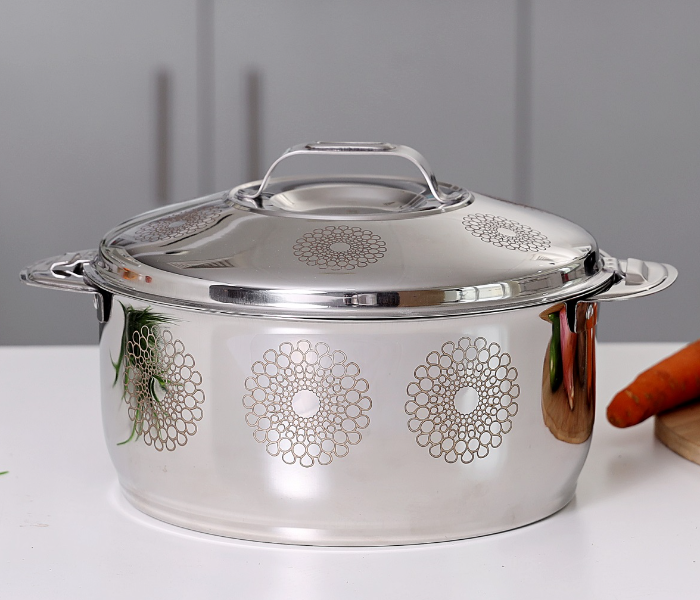 Royalford RF9714 4L Salwa Double Wall Stainless Steel Hot Pot - Silver & Gold - Zoom Image 1