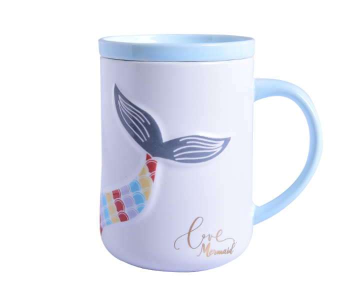 Generic MINGYI30001 Fashion Fishtail Cup - White and Blue - Zoom Image