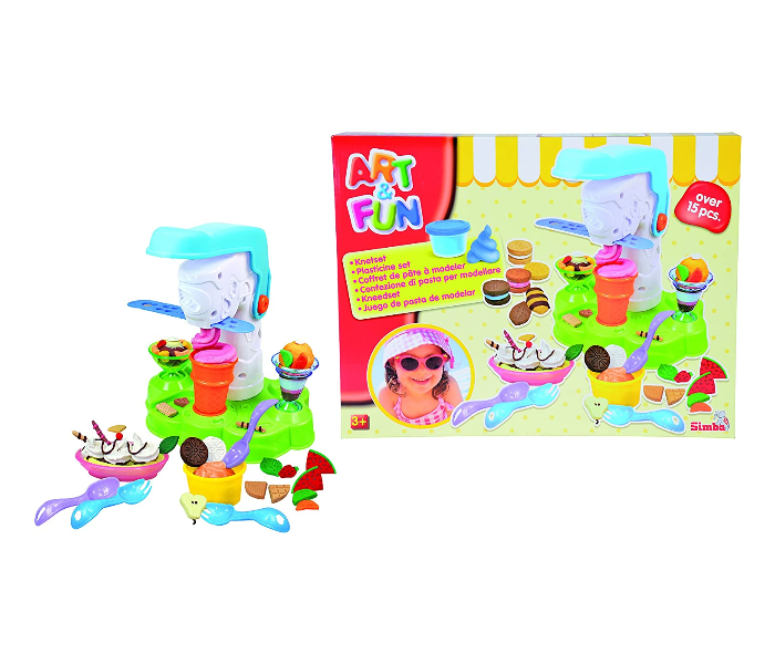 Simba 106329788 Art and Fun Dough Set Ice Cream Station - Zoom Image 1