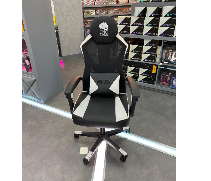 Epic Gamers 001 Gaming Chair - Black and White - Zoom Image 1