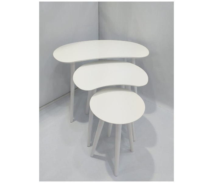 3 Piece Serve Table Set - White - Zoom Image