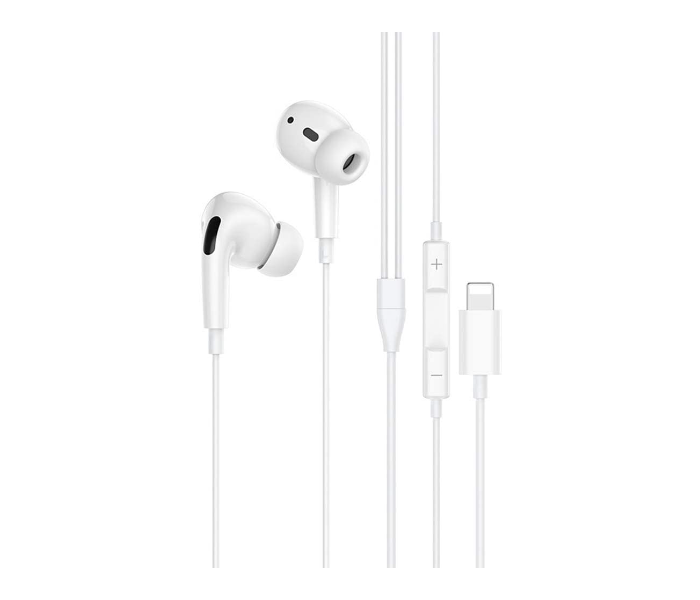 Iends IE-HS352 Stereo Wired Earphones with Lightning Connector - White - Zoom Image 1