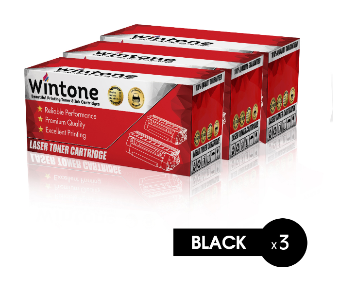 Wintone Set of 3 Pack Q7553A 5949A CRG708 Laser Toner Cartridge is Compatible for HP LaserJet Professional P 2000 Series - Black - Zoom Image