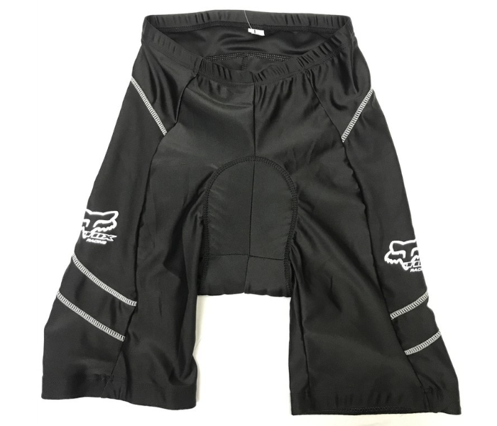 Cycling Shorts With Soft Padding And Elastic Band Extra Large - Fox Black and Gray Combination Print - Zoom Image 1