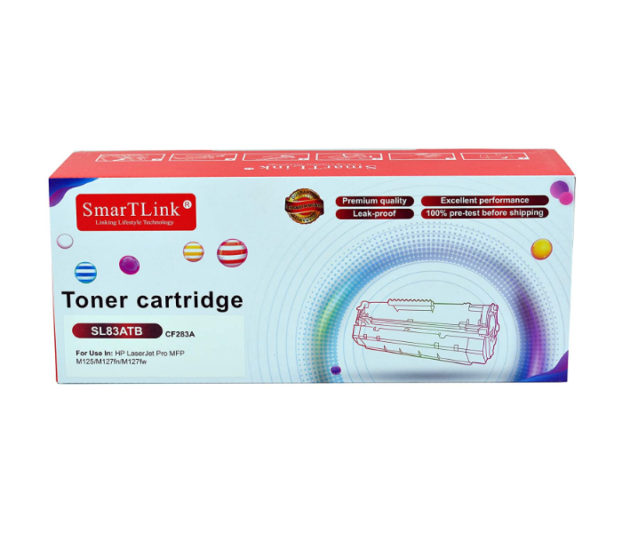 SmartLink SL83ATB Compatible for HP 83a CF283a Toner Cartridges Replacement use in MFP M127fw M127fn /M125 - Zoom Image 1