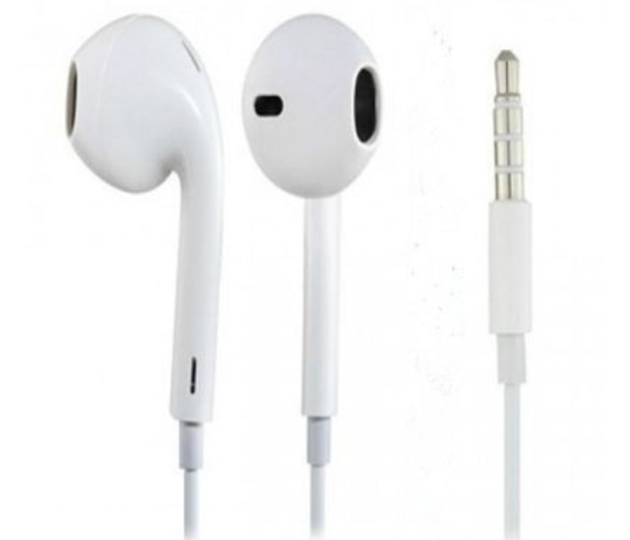 Wired Lightning Headset Earphone for Apple iPhones with Mic - White - Zoom Image 1