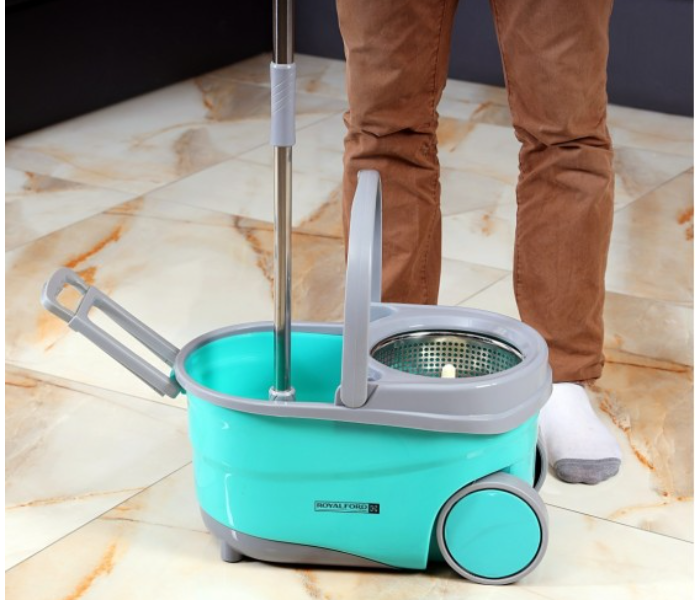 Royalford RF7721 Proactive Mop with 360 Rotating - Grey & Turquoise - Zoom Image 2