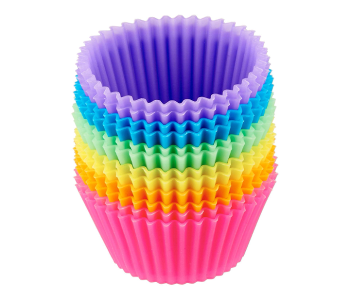 GTC 12-Pieces Silicone Baking Cup Set - Multicolor - Zoom Image 7