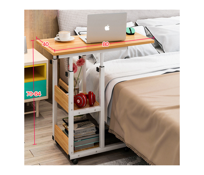 Generic Mobile Dormitory Bed Desk - Beige - Zoom Image