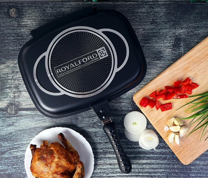 Royalford RF5515 32 cm Double Grill Pan - Black - Zoom Image 2