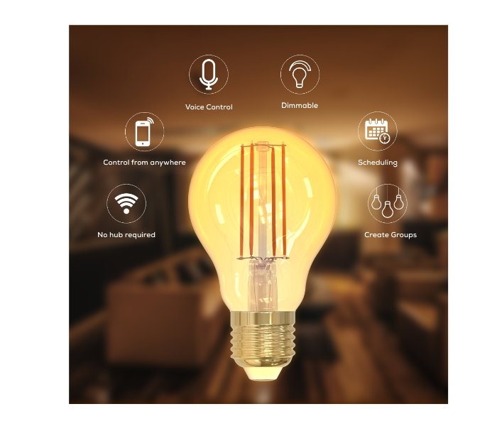 Homeflow Wi-Fi 5.5W E27 Filament Bulb - Zoom Image 2