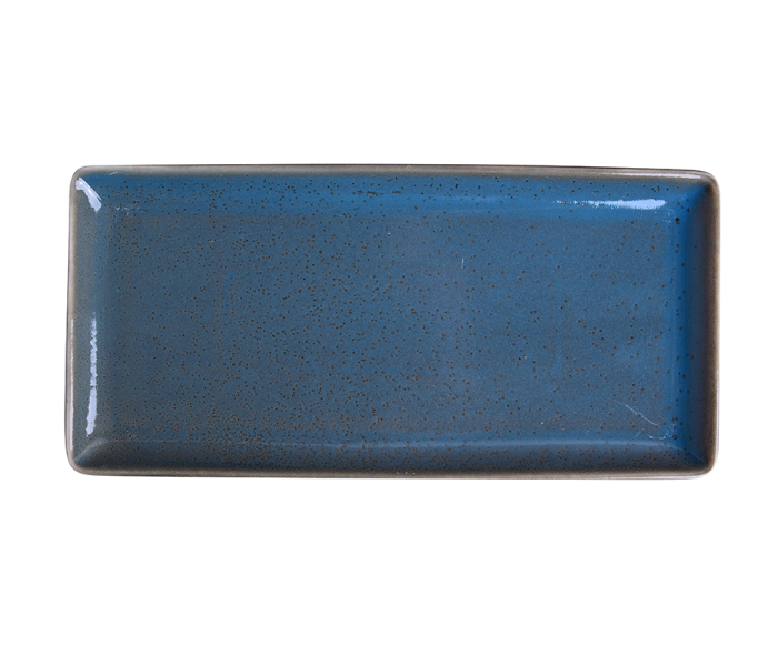 Generic XY10047 13 inch Ceramic Kiln Rectangular Plate - Blue - Zoom Image