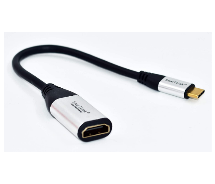 SmartLink SL3047TCH 20cm USB TYPE-C to HDMI Convertor Cable - Black & Silver - Zoom Image 1