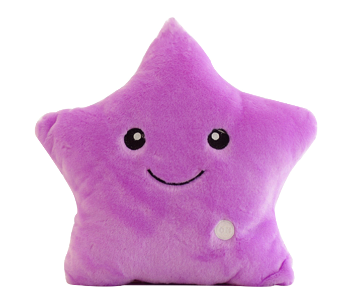 Generic Plush Stars Pillow - Purple - Zoom Image